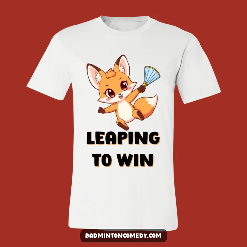 Funny Fox Smash T-Shirt - Comical Badminton Player Tee for Hilarious Gifts