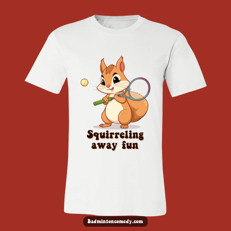 Funny Squirrel Badminton T-Shirt: Practice Makes Perfect Tee Gift