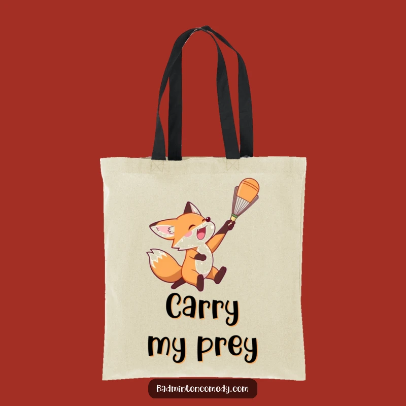 Funny Fox Badminton Smash Tote Bag: Carry Your Power and Style