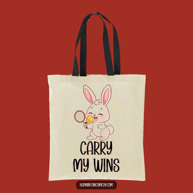 Funny Bunny Nose Badminton Tote Bag: Carry Your Laughs in Style