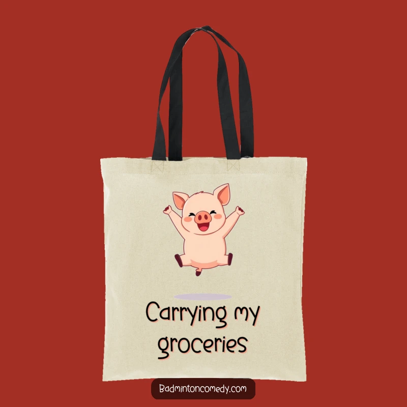 Funny Pig Basketball Tote Bag: Carry Your Game with Style