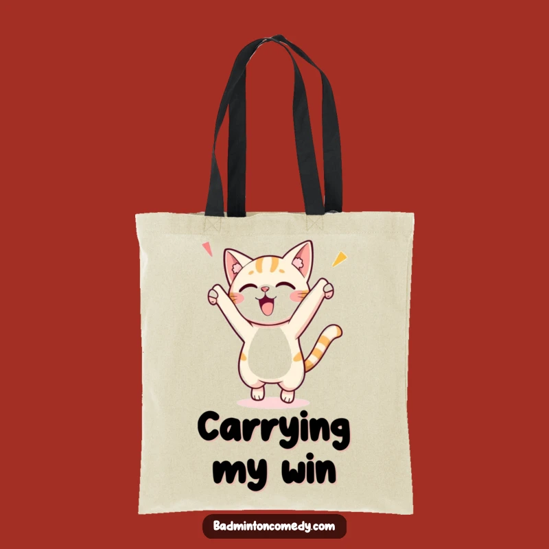 Funny Cat Tote Bag: Enthusiastic Jumper, Perfect Shopping Bag Gift