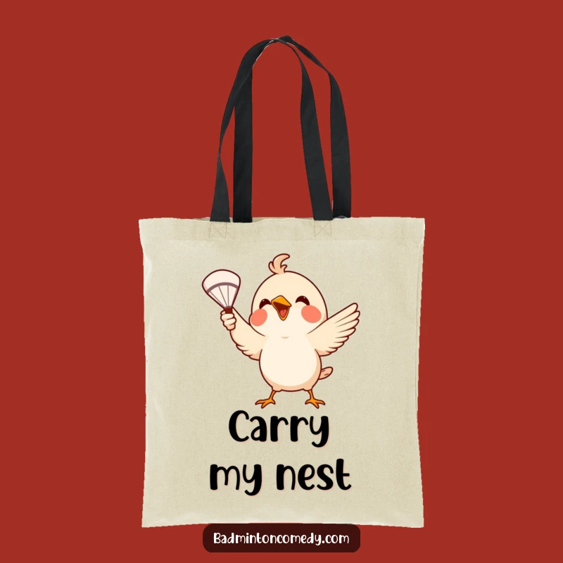 Funny Bird Badminton Tote Bag: Carry Your Gear with Avian Charm