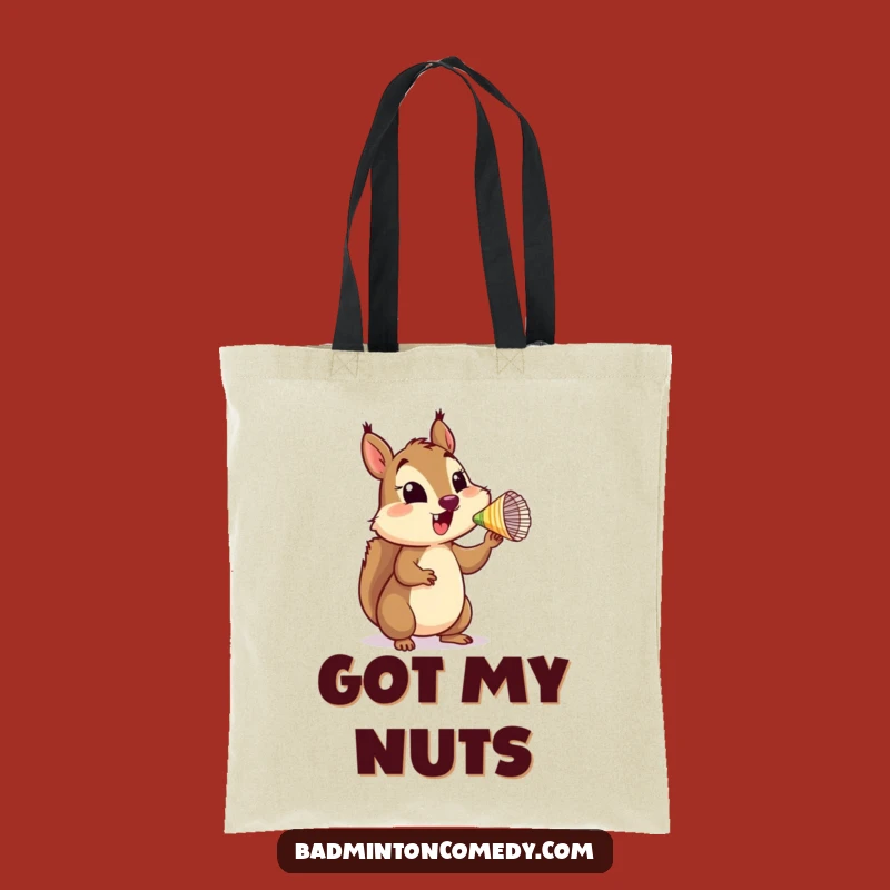 Funny Squirrel Shuttlecock Tote Bag - Chic & Playful Accessory