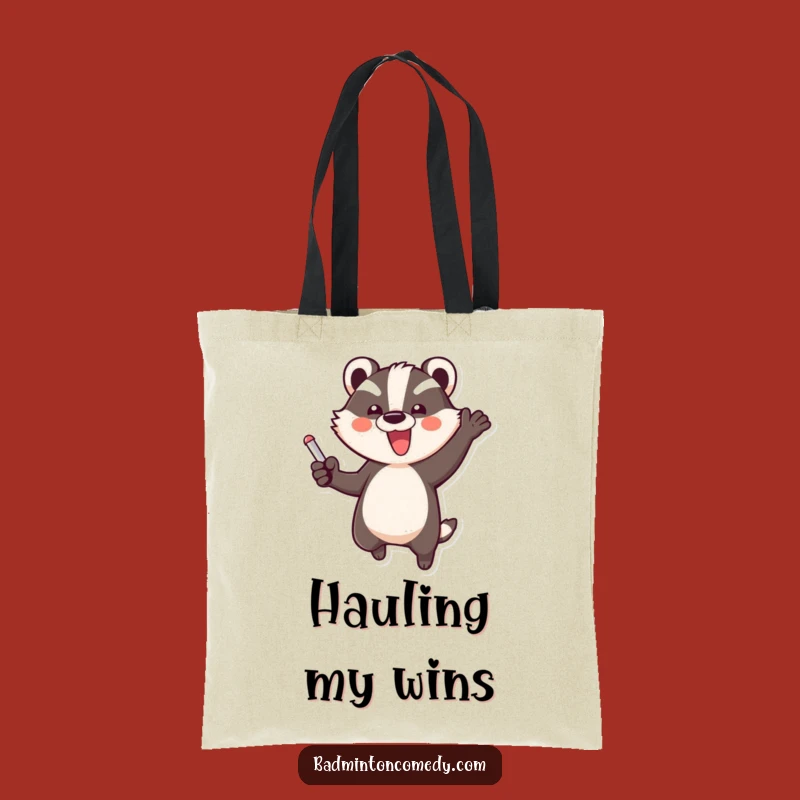 Funny Badger Triumph Tote Bag - Carry Your Wins with Hilarious Style
