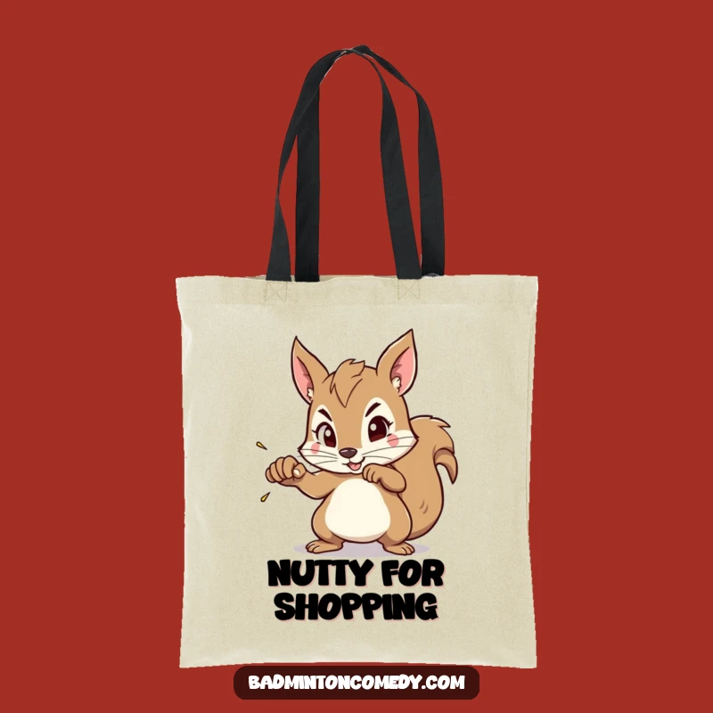 Funny Squirrel Smash Tote Bag - Durable Badminton Accessory for Gifts