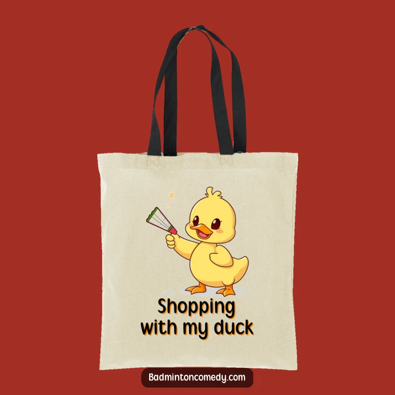 Funny Duck Toy Tote Bag - Durable Badminton Accessory for Gifts